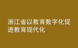 浙江省以教育数字化促进教育现代化