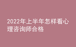 2022年上半年怎样看心理咨询师合格