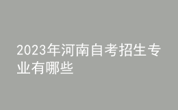 2023年河南自考招生专业有哪些