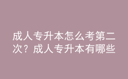 成人专升本怎么考第二次？成人专升本有哪些类型？ 