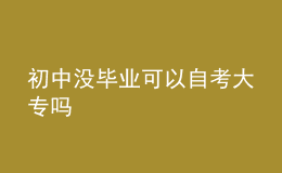 初中没毕业可以自考大专吗