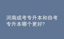 河南成考专升本和自考专升本哪个更好?