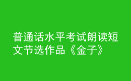 普通话水平考试朗读短文节选作品《金子》