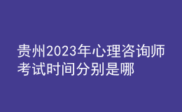 贵州2023年心理咨询师考试时间分别是哪一天 考生怎么报名