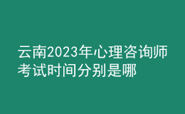 云南2023年心理咨询师考试时间分别是哪一天 考生怎么报名