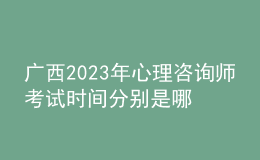 广西2023年心理咨询师考试时间分别是哪一天 考生怎么报名