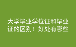 大学毕业学位证和毕业证的区别！好处有哪些？ 