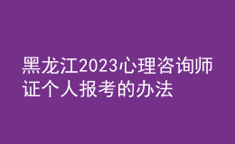 黑龙江2023心理咨询师证个人报考的办法 具体考报流程