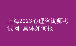 上海2023心理咨询师考试网 具体如何报名 进行报名入口