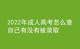 2022年成人高考怎么查自己有没有被录取？学历国家认可？