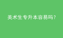 美术生专升本容易吗？ 