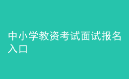 中小学教资考试面试报名入口