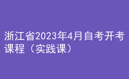 浙江省2023年4月自考开考课程（实践课） 