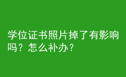 学位证书照片掉了有影响吗？怎么补办？ 