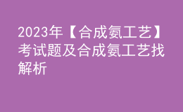 2023年【合成氨工艺】考试题及合成氨工艺找解析