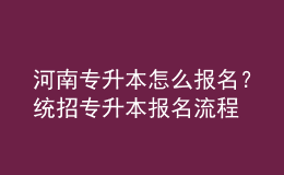 河南专升本怎么报名？统招专升本报名流程