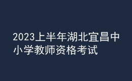 2023上半年湖北宜昌中小学教师资格考试笔试报名审核公告