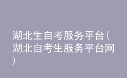 湖北生自考服务平台(湖北自考生服务平台网)