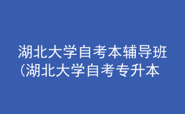 湖北大学自考本辅导班(湖北大学自考专升本选修课怎么报名)