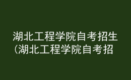 湖北工程学院自考招生(湖北工程学院自考招生办电话)