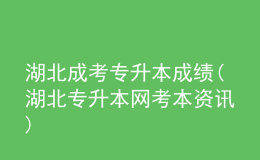 湖北成考专升本成绩(湖北专升本网考本资讯)