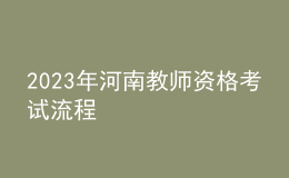 2023年河南教师资格考试流程