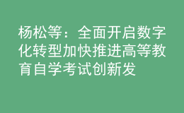 杨松 等：全面开启数字化转型 加快推进高等教育自学考试创新发展