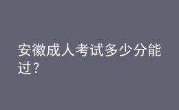 安徽成人考试多少分能过？