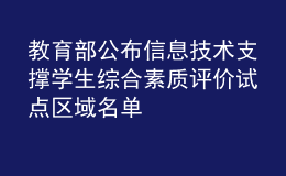 教育部公布信息技术支撑学生综合素质评价试点区域名单