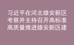 习近平在河北雄安新区考察并主持召开高标准高质量推进雄安新区建设座谈会