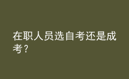 在职人员选自考还是成考？