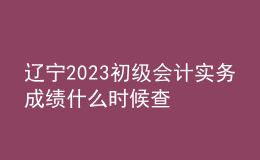 辽宁2023初级会计实务成绩什么时候查