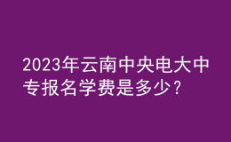 2023年云南中央电大中专报名学费是多少？