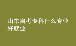 山东自考专科什么专业好就业 