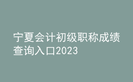 宁夏会计初级职称成绩查询入口2023