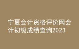 宁夏会计资格评价网会计初级成绩查询2023