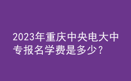 2023年重庆中央电大中专报名学费是多少？
