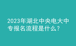 2023年湖北中央电大中专报名流程是什么？