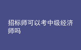 招标师可以考中级经济师吗