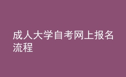 成人大学自考网上报名流程 