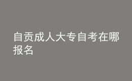 自贡成人大专自考在哪报名 