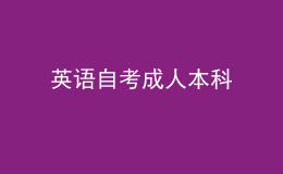 英语自考成人本科 