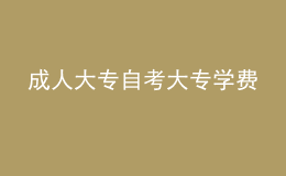 成人大专自考大专学费 