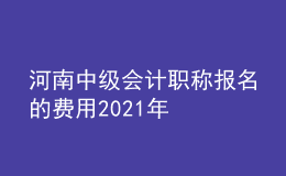 河南中级会计职称报名的费用2021年