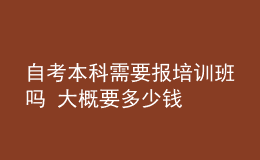 自考本科需要报培训班吗 大概要多少钱