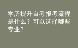 学历提升自考报考流程是什么？可以选择哪些专业？ 