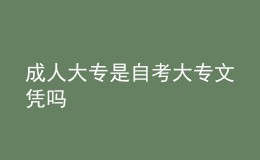 成人大专是自考大专文凭吗 