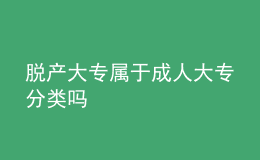 脱产大专属于成人大专分类吗