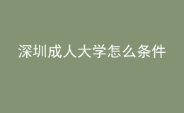 深圳成人大学怎么条件