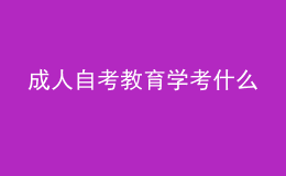 成人自考教育学考什么